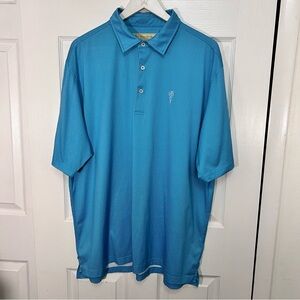 Donald Ross Vibrant Blue Performance Polo Shirt with Classic Collar
